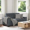 Dvivietė sofa, tamsiai pilka, 160x77x82 cm, aksomas