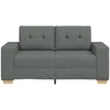 Dvivietė sofa, tamsiai pilka, 160x77x82 cm, audinys
