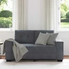 Dvivietė sofa, tamsiai pilka, 160x77x82 cm, aksomas