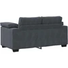 Dvivietė sofa, tamsiai pilka, 160x77x82 cm, aksomas