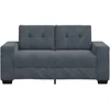 Dvivietė sofa, tamsiai pilka, 160x77x82 cm, aksomas