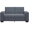 Dvivietė sofa, tamsiai pilka, 160x78x84 cm, aksomas