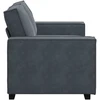 Dvivietė sofa, tamsiai pilka, 160x78x84 cm, aksomas