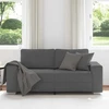 Dvivietė sofa, tamsiai pilka, 180x77x82 cm, velvetas, audinys