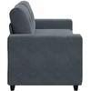 Dvivietė sofa, tamsiai pilka, 180x77x82 cm, aksomas