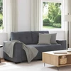 Dvivietė sofa, tamsiai pilka, 180x77x82 cm, aksomas