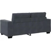 Dvivietė sofa, tamsiai pilka, 180x77x82 cm, aksomas