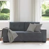 Dvivietė sofa, tamsiai pilka, 180x77x82 cm, aksomas