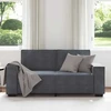 Dvivietė sofa, tamsiai pilka, 180x78x84 cm, aksomas