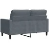 Dvivietė sofa, tamsiai pilkos spalvos, 120cm, aksomas