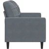 Dvivietė sofa, tamsiai pilkos spalvos, 120cm, aksomas