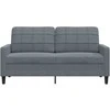 Dvivietė sofa, tamsiai pilkos spalvos, 140cm, aksomas