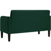 Dvivietė sofa, tamsiai žalia, 109 cm, aksomas