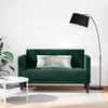 Dvivietė sofa, tamsiai žalia, 111 cm, aksomas