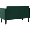 Dvivietė sofa, tamsiai žalia, 111 cm, aksomas
