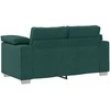Dvivietė sofa Tamsiai žalia 160 cm audinys
