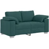 Dvivietė sofa Tamsiai žalia 160 cm audinys