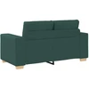 Dvivietė sofa, tamsiai žalia, 160x77x82 cm, audinys