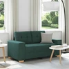 Dvivietė sofa, tamsiai žalia, 160x77x82 cm, audinys