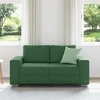 Dvivietė sofa, tamsiai žalia, 160x77x82 cm, velvetas, audinys
