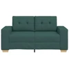 Dvivietė sofa, tamsiai žalia, 160x77x82 cm, audinys