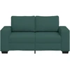 Dvivietė sofa, tamsiai žalia, 160x77x82 cm, audinys