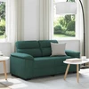 Dvivietė sofa, tamsiai žalia, 160x81x84 cm, audinys
