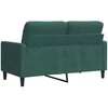 Dvivietė sofa, tamsiai žalios spalvos, 120cm, aksomas