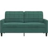 Dvivietė sofa, tamsiai žalios spalvos, 140cm, aksomas