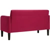 Dvivietė sofa, vyno raudonumo, 109 cm, aksominė
