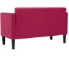 Dvivietė sofa, vyno raudonumo, 111 cm, aksominė