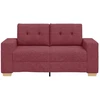 Dvivietė sofa, vyno raudonumo, 160x77x82 cm, audinys