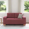 Dvivietė sofa, vyno raudonumo, 160x77x82 cm, audinys