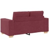Dvivietė sofa, vyno raudonumo, 160x77x82 cm, audinys