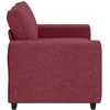 Dvivietė sofa, vyno raudonumo, 160x77x82 cm, audinys