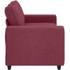 Dvivietė sofa, vyno raudonumo, 180x77x82 cm, audinys