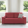 Dvivietė sofa, vyno raudonumo, 180x81x84 cm, dirbtinė oda