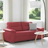 Dvivietė sofa, vyno raudonumo, 180x81x84 cm, dirbtinė oda