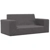 Dvivietė vaikiška sofa, antracito spalvos, minkštas pliušas