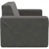Dvivietė vaikiška sofa, antracito spalvos, minkštas pliušas