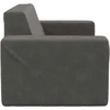 Dvivietė vaikiška sofa, antracito spalvos, minkštas pliušas