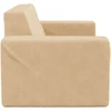 Dvivietė vaikiška sofa, kreminės spalvos, minkštas pliušas