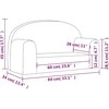 Dvivietė vaikiška sofa, kreminės spalvos, minkštas pliušas