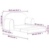 Dvivietė vaikiška sofa-lova, kreminės spalvos, minkštas pliušas