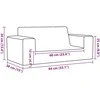 Dvivietė vaikiška sofa, mėlynos spalvos, minkštas pliušas