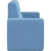 Dvivietė vaikiška sofa, mėlynos spalvos, minkštas pliušas