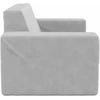 Dvivietė vaikiška sofa, šviesiai pilka, minkštas pliušas