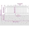 Dygliuota arkinė tvora DRONTEN 200 x 130 cm Juoda