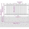 Dygliuota arkinė tvora DRONTEN 200 x 150 cm Juoda