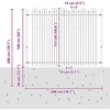 Dygliuota arkinė tvora DRONTEN 200 x 200 cm Juoda